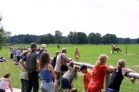 Eine Indianer-Reit-Vorf�hrung